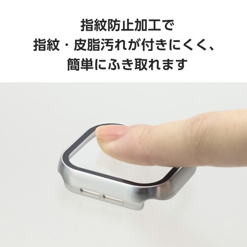アップルウォッチ42mmフルカバー メタルシルバー