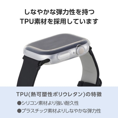 アップルウォッチ46mmフルカバー ソフト クリア