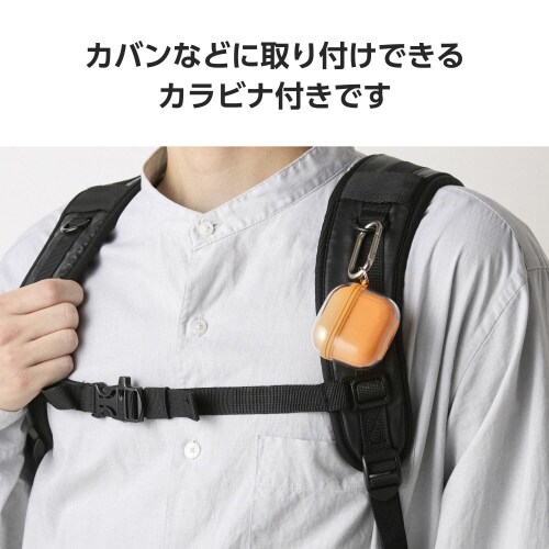 AirPods4 ソフトケース 衝撃吸収 オレンジ
