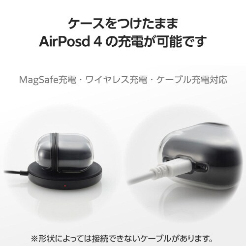 AirPods4 ソフトケース 衝撃吸収 ブラック