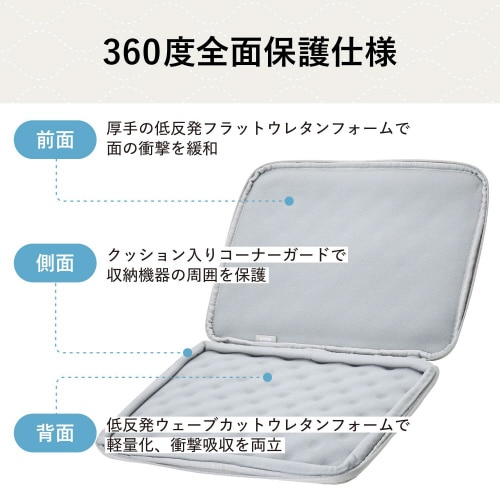 パソコンケース14インチオニオンステッチグレー