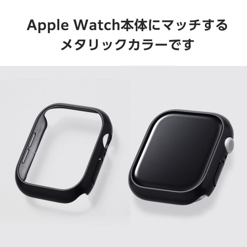 アップルウォッチ46mm バンパー メタリック 黒