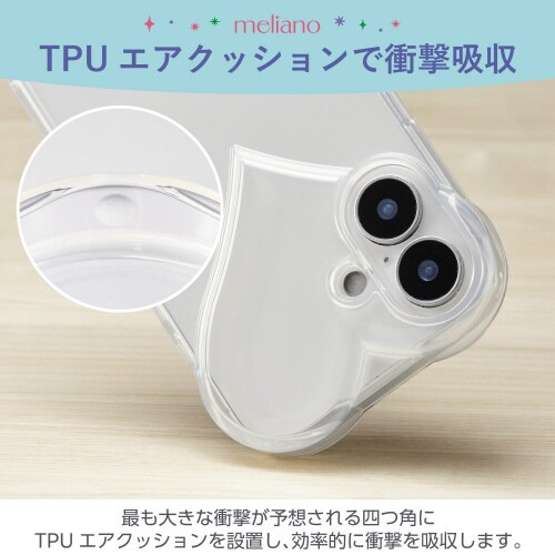 iPhone16ケースソフトハート透明