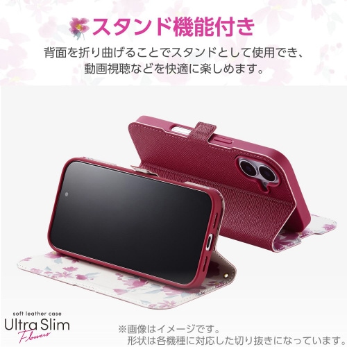 らくらくスマートフォンF−53E 手帳型ケース 花