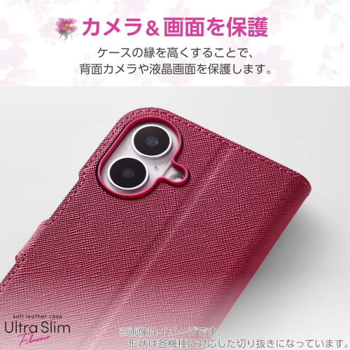 らくらくスマートフォンF−53E 手帳型ケース 花