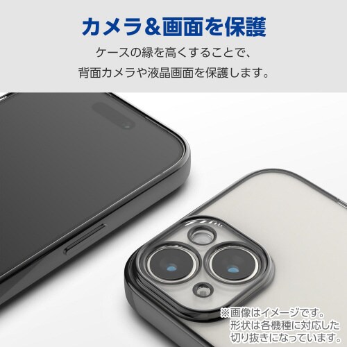 AQUOSwish4ケースソフトメタリック黒