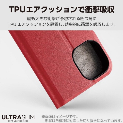 らくらくスマートフォンF−53E 手帳型ケース 赤