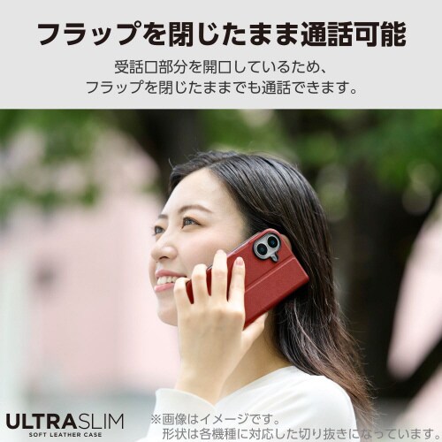 らくらくスマートフォンF−53E 手帳型ケース 赤
