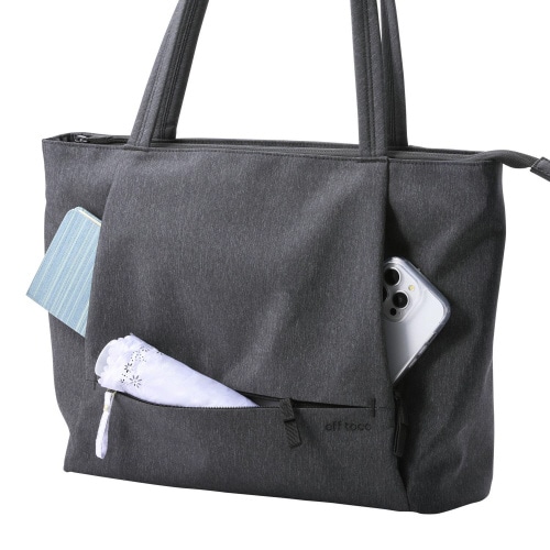 トートバッグ 肩掛けバッグ 12L 撥水 ブラック