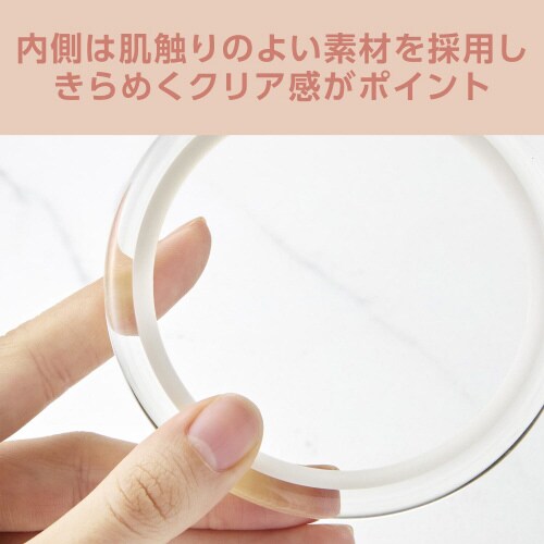スマホ ハンドストラップ クリア 1口穴 ホワイト