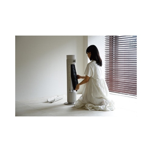 左右330度自動首振り大風量コードレスタワーファン