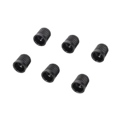 エアバルブキャップ 樹脂製(黒)/6個入り