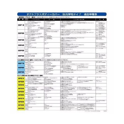 クルマ用 防炎厚地 ボディーカバー