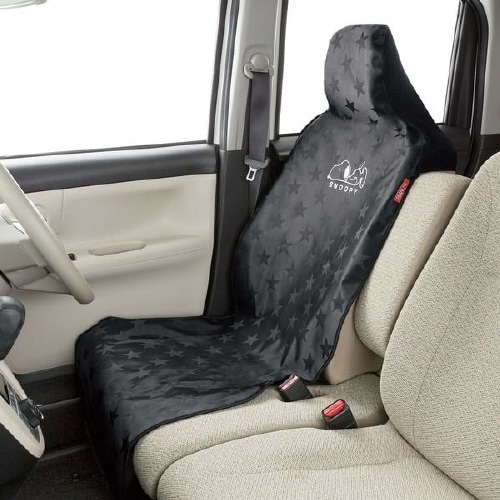 シートカバースヌーピースター取付簡単・防水・丸洗い