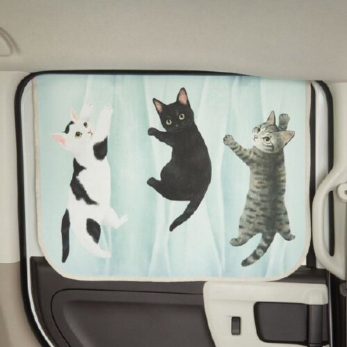 車用カーテン フェリシモ猫部 軽/普通車用