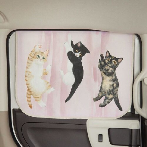 車用カーテン フェリシモ猫部 軽/普通車用