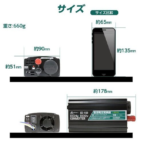 DCDCコンバーター DC12V ソケット