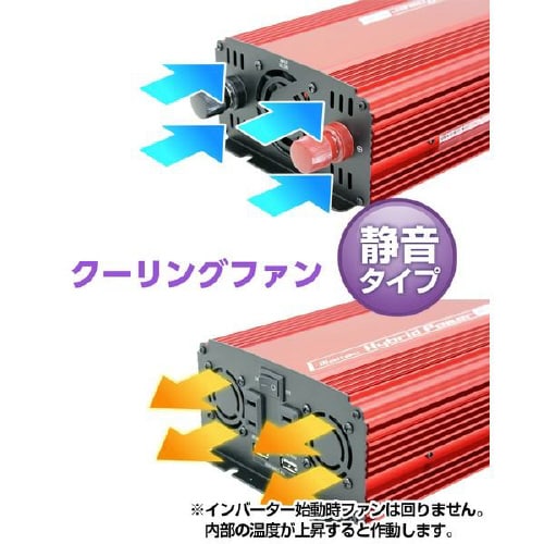 インバーターUSB&コンセント静音タイプDC24V