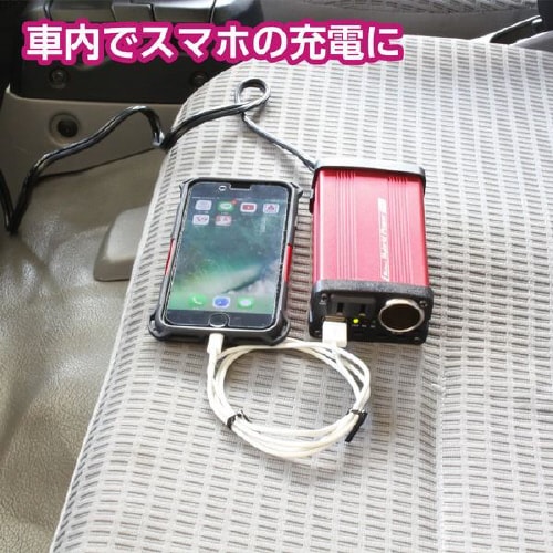 インバーターUSB&コンセント静音タイプDC24V