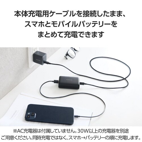 モバイルバッテリー10000mAh C/A×1 黒