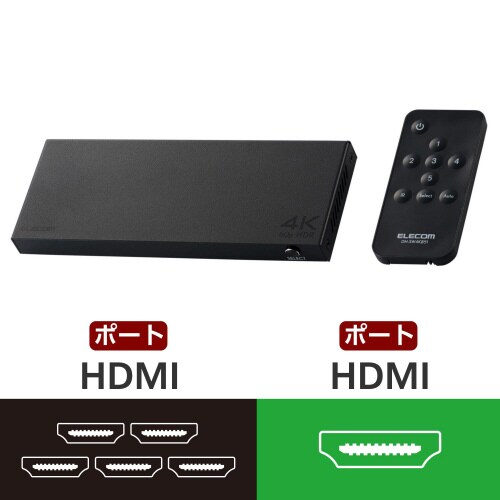 HDMI切替器 5入力1出力 セレクター ブラック