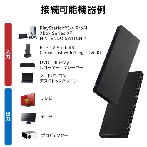 HDMI切替器 5入力1出力 セレクター ブラック