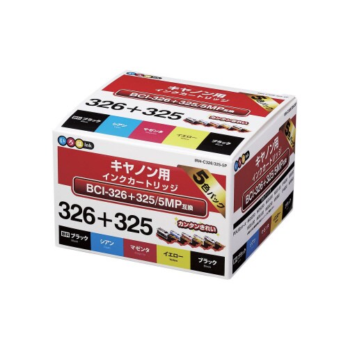 互換インク BCI−326+325/5MP 5色セ