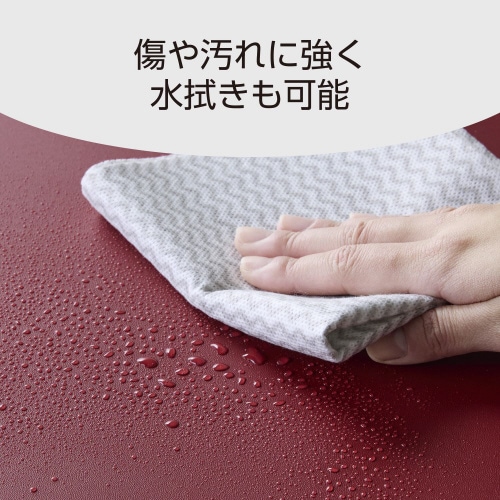 デスクマット マウスパッド 両面 ブラック×レッド