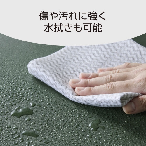 デスクマット マウスパッド 両面 カーキ×ネイビー