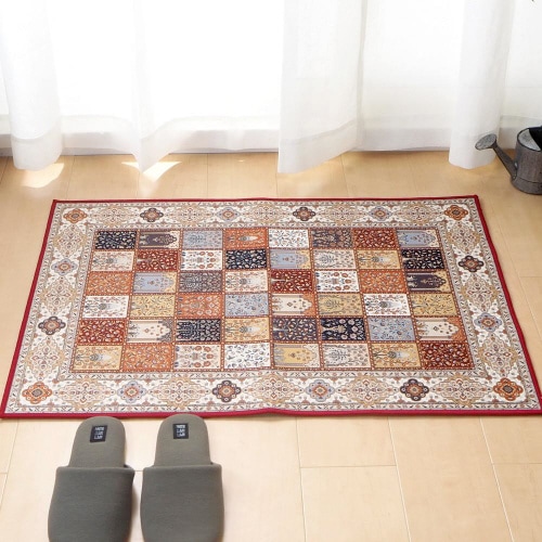 メダリオン柄のプリントマット