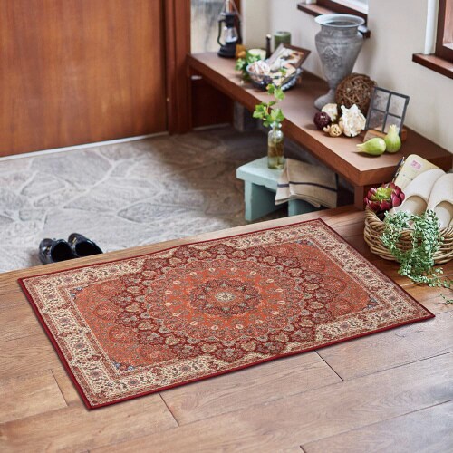 メダリオン柄のプリントマット