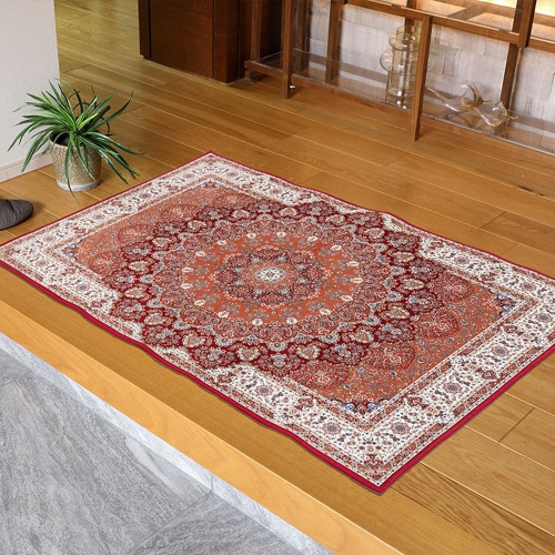 メダリオン柄のプリントマット