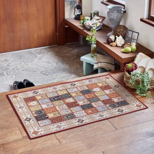 メダリオン柄のプリントマット