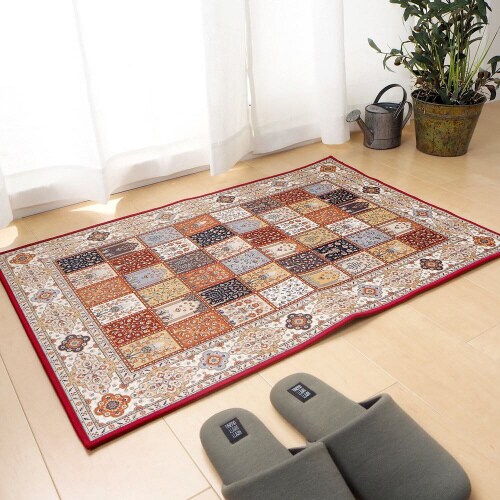 メダリオン柄のプリントマット