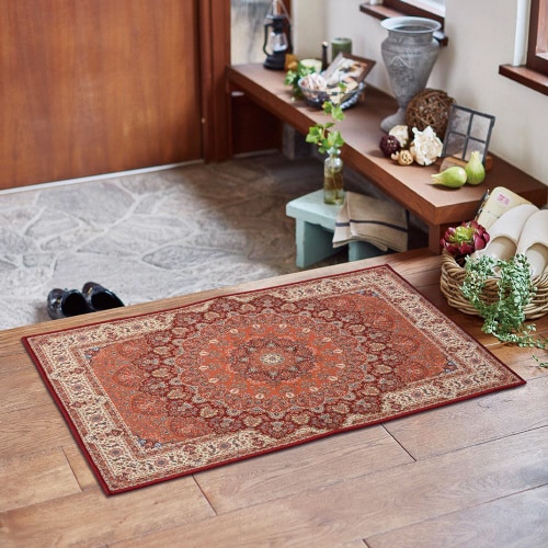 メダリオン柄のプリントマット