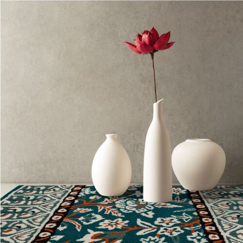 ウール100%の手づくりラグマット ポタリー