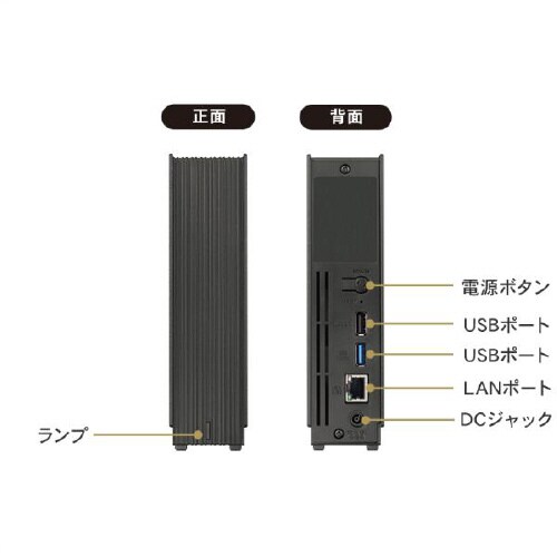 2.5GbE対応 1ドライブ HDD 2TB