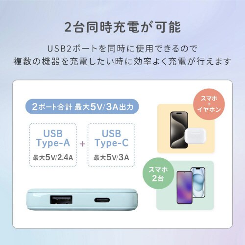 モバイルバッテリー 5000mAh