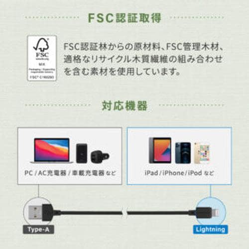 バイオマス素材Lightningケーブル