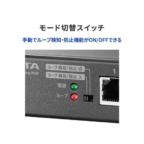 ループ検知・防止機能搭載L2スイッチングハブ