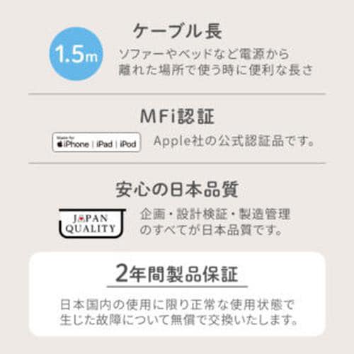 シリコン製Lightning ケーブル