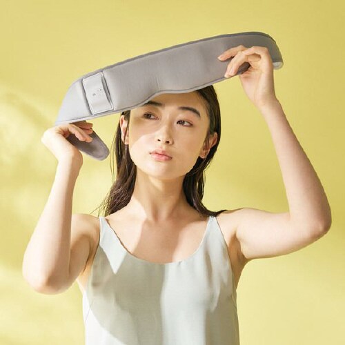 ホット&ウェーブアイマスク グレー