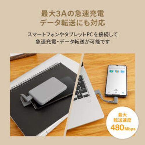 USB A to C対応L字型ケーブル