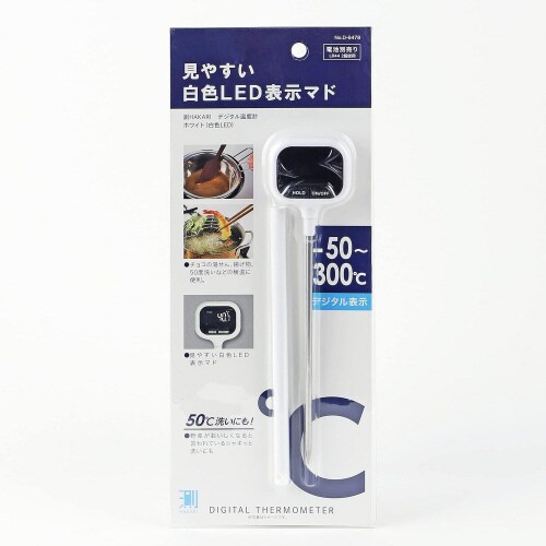 デジタル 温度計 白色LED×2