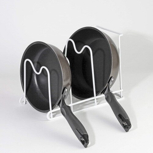 3段フライパンラック ホワイト×2