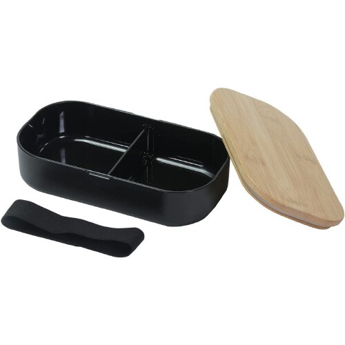 竹製蓋ランチボックス 600ml ブラック