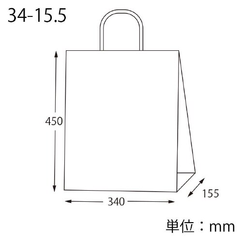 スムースバッグ 34−15.5 白無地 25枚×8