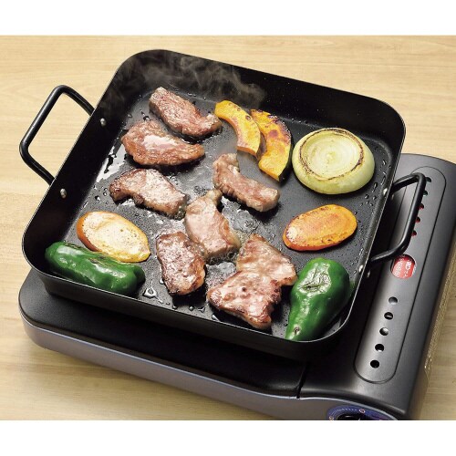 鉄製角型グリルパン ブラック