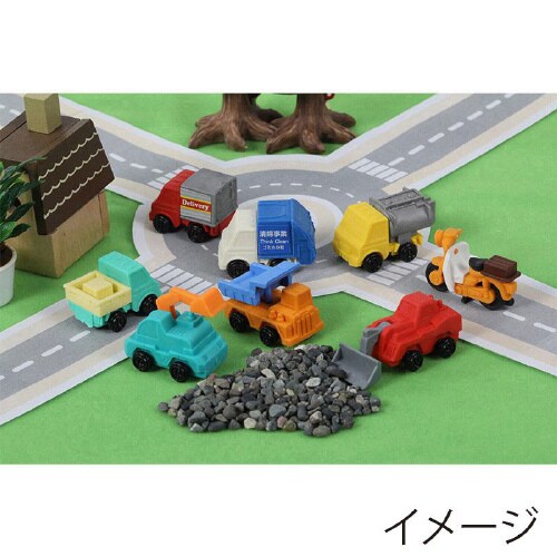 ER−HAT001はたらく車消しゴム60個×3