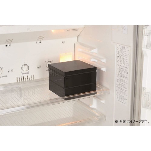 重箱3段 ゴムベルト付 ブラック